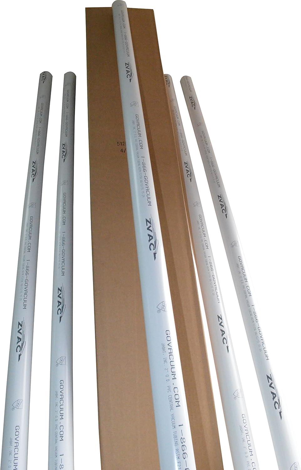 Central Vacuum Pipe Tubing Qty 5 of 56.5" (Total 23.5 feet) PVC Pipe Built in Vacuum Pipe Replacement ASTM F2158 (5) Pack of 2 U296