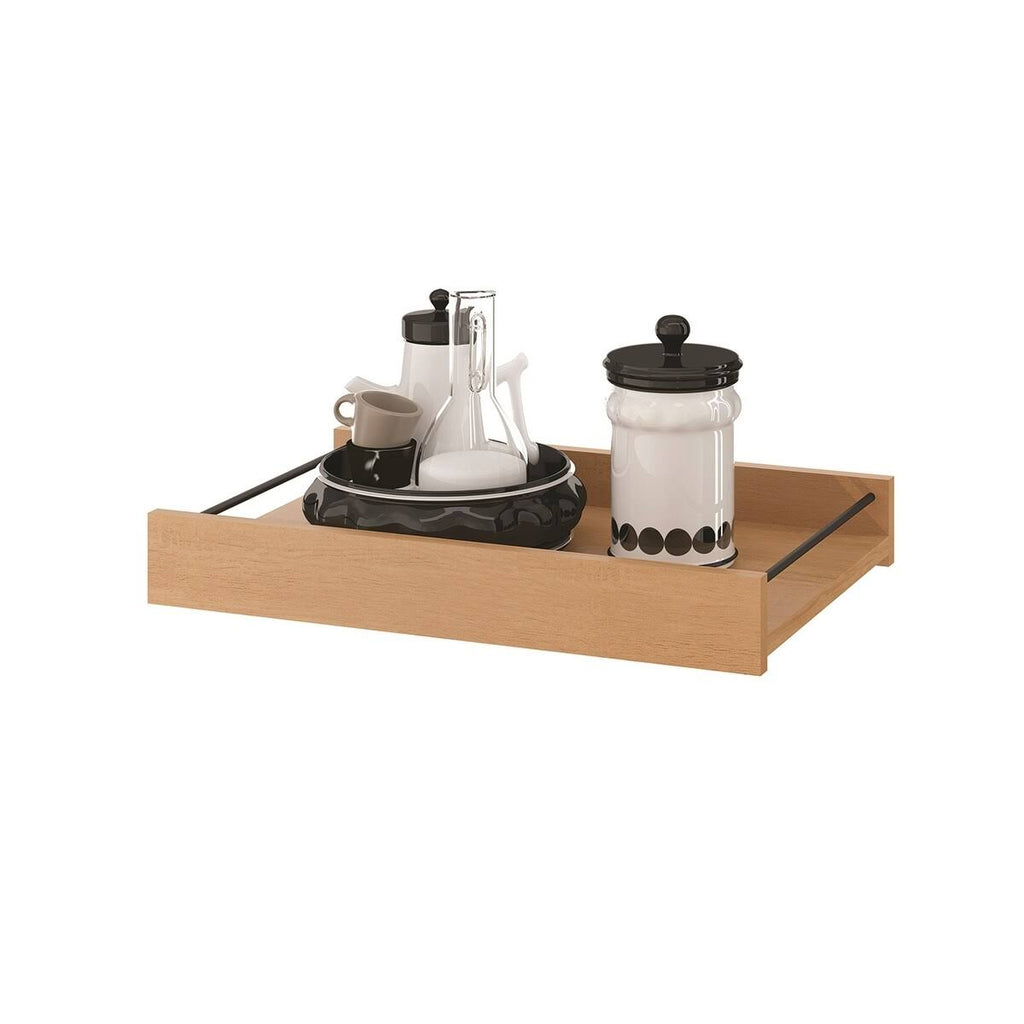 Oak Melamine and Black Painted Metal Bookcase C9224