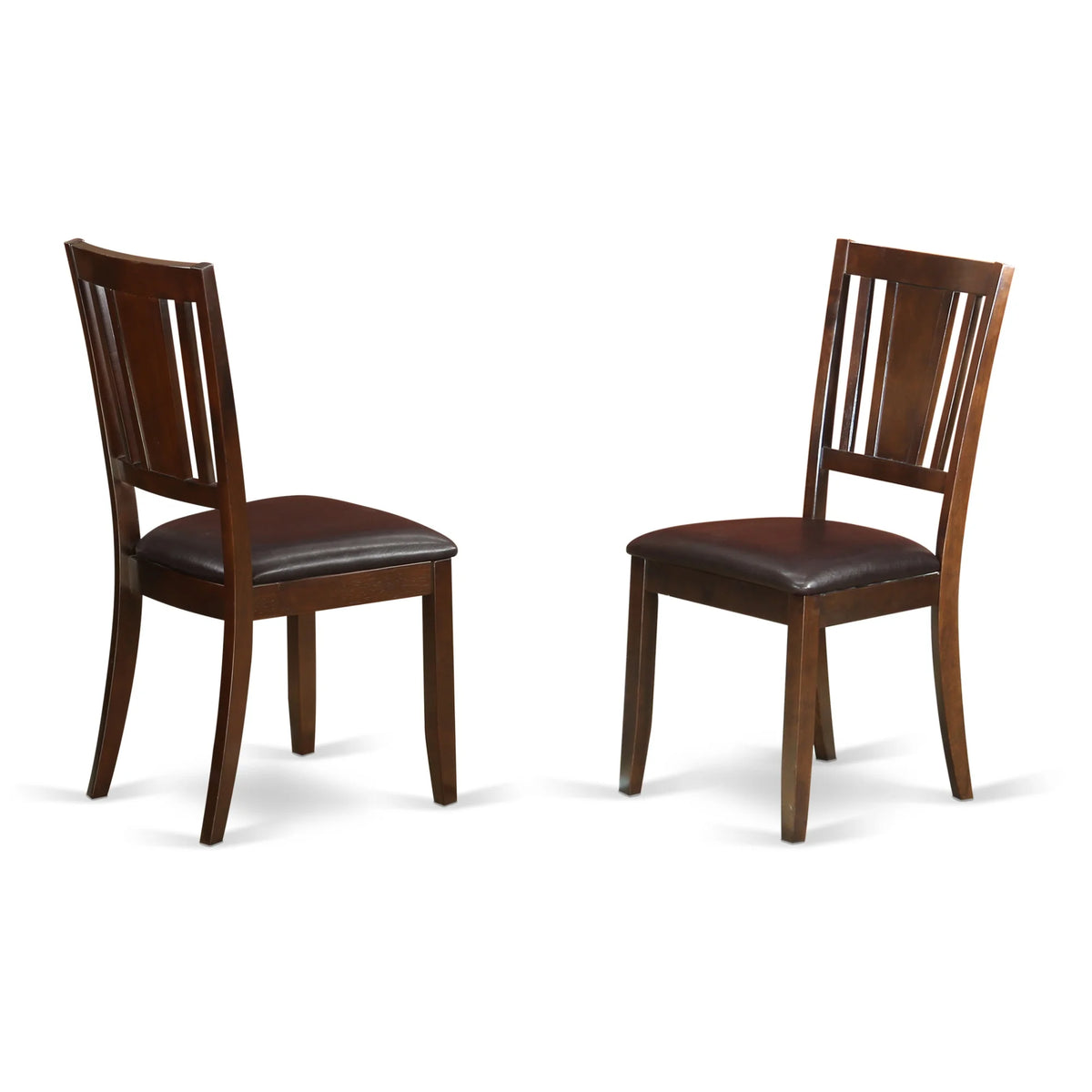 5-piece Wood Dining Set with Leather Seat in Mahogany I5234