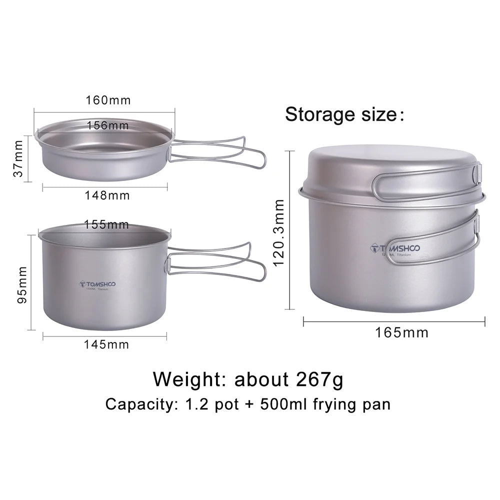 Titanium Pot and Plate Set with Frying Pan I64020