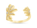 14K Yellow Gold Plated 925 Sterling Silver Diamond Toe Ring B165420