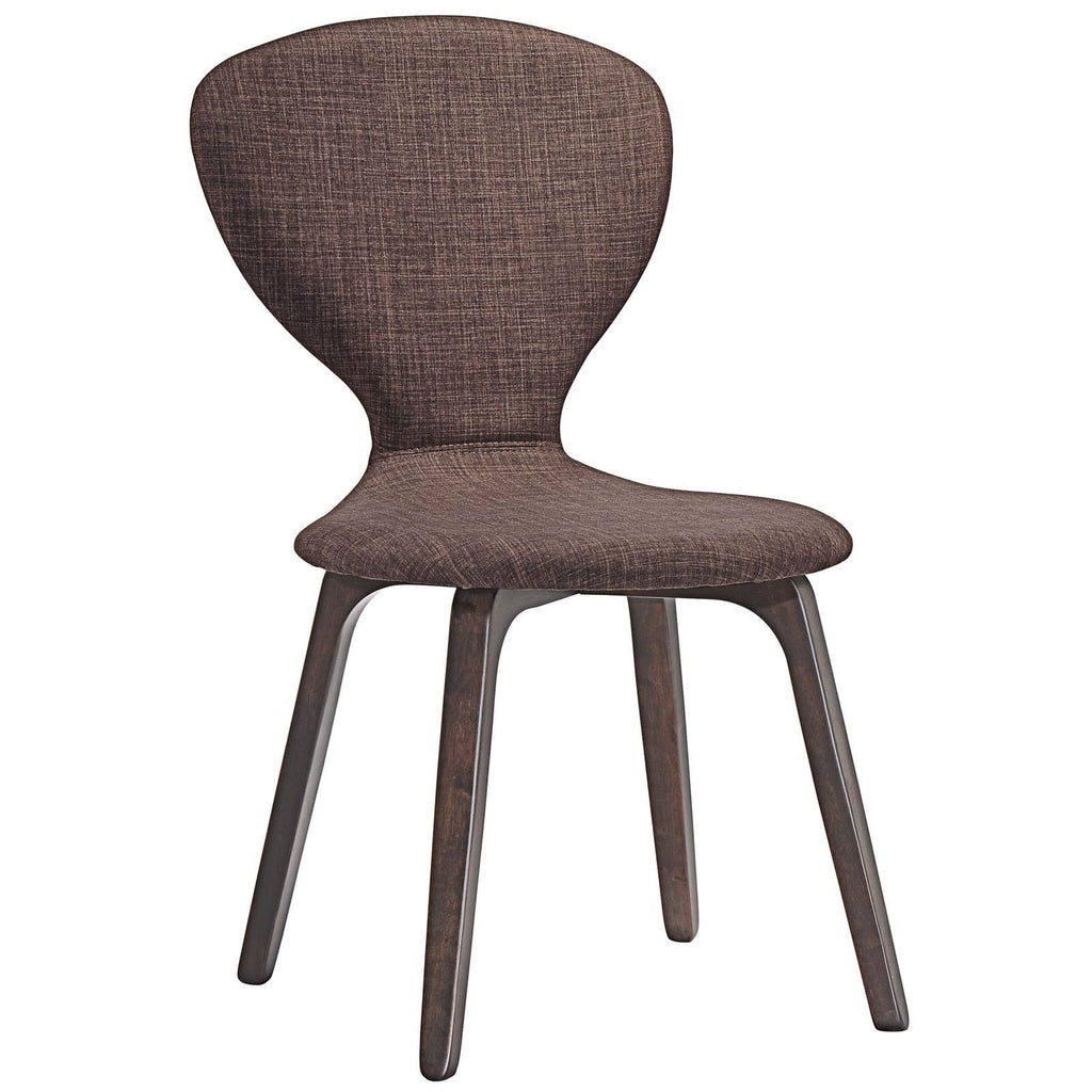 Walnut Beige Dining Side Chair O5411