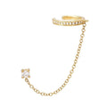 Diamond Ear Clip Tassel Earrings D3546