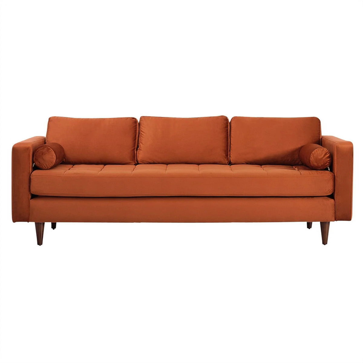 Orange Velvet Sofa I910