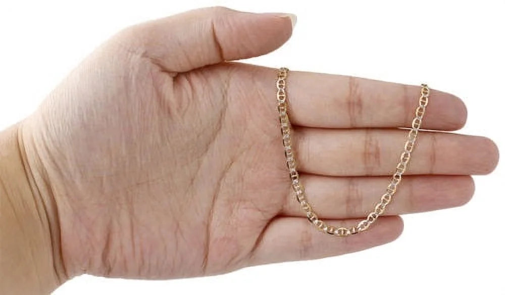 10K Yellow Gold Mariner Chain Necklace 16 Inches L279055