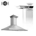 42 in. Wall Mount Range Hood in Stainless Steel with Built-in Bluetooth Speakers X6073