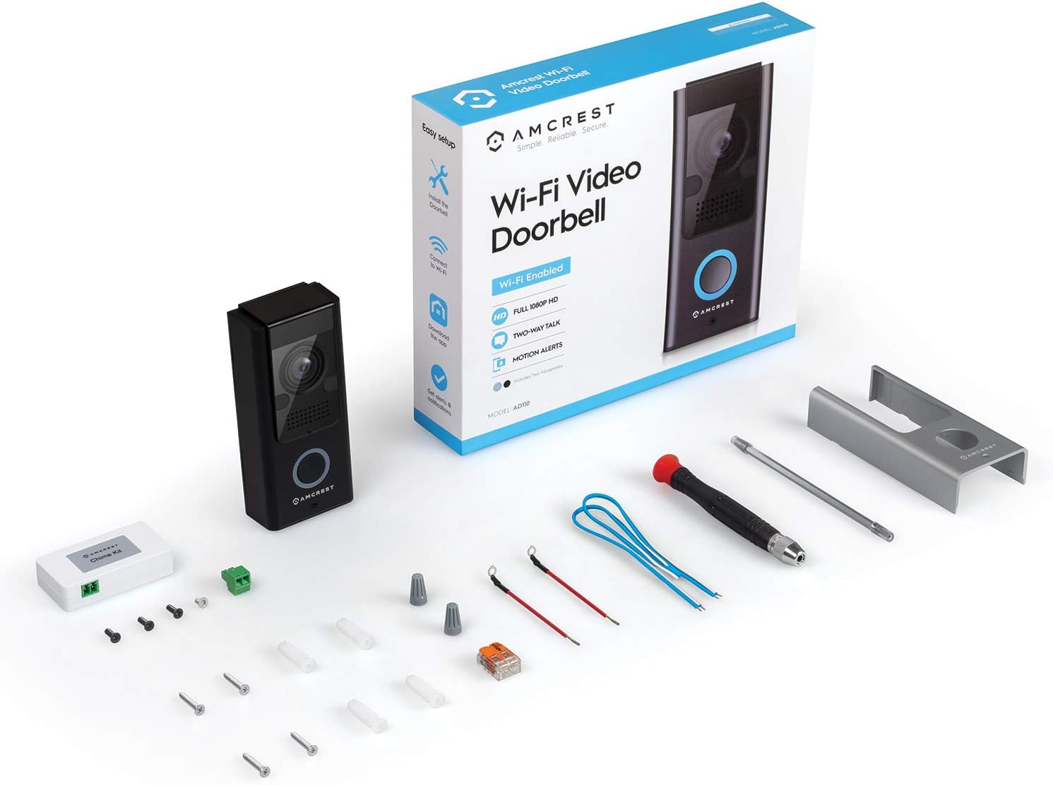 1080P WiFi Video Doorbell Camera with 2-Way Audio Q918