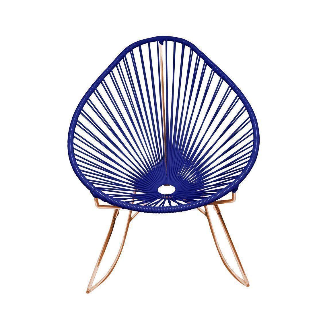 Copper Deep Blue Rocker Chair H896051