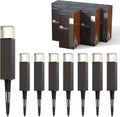 2W LED Pathway Lights Die-Cast Aluminum Warm White 8Pack Q590699