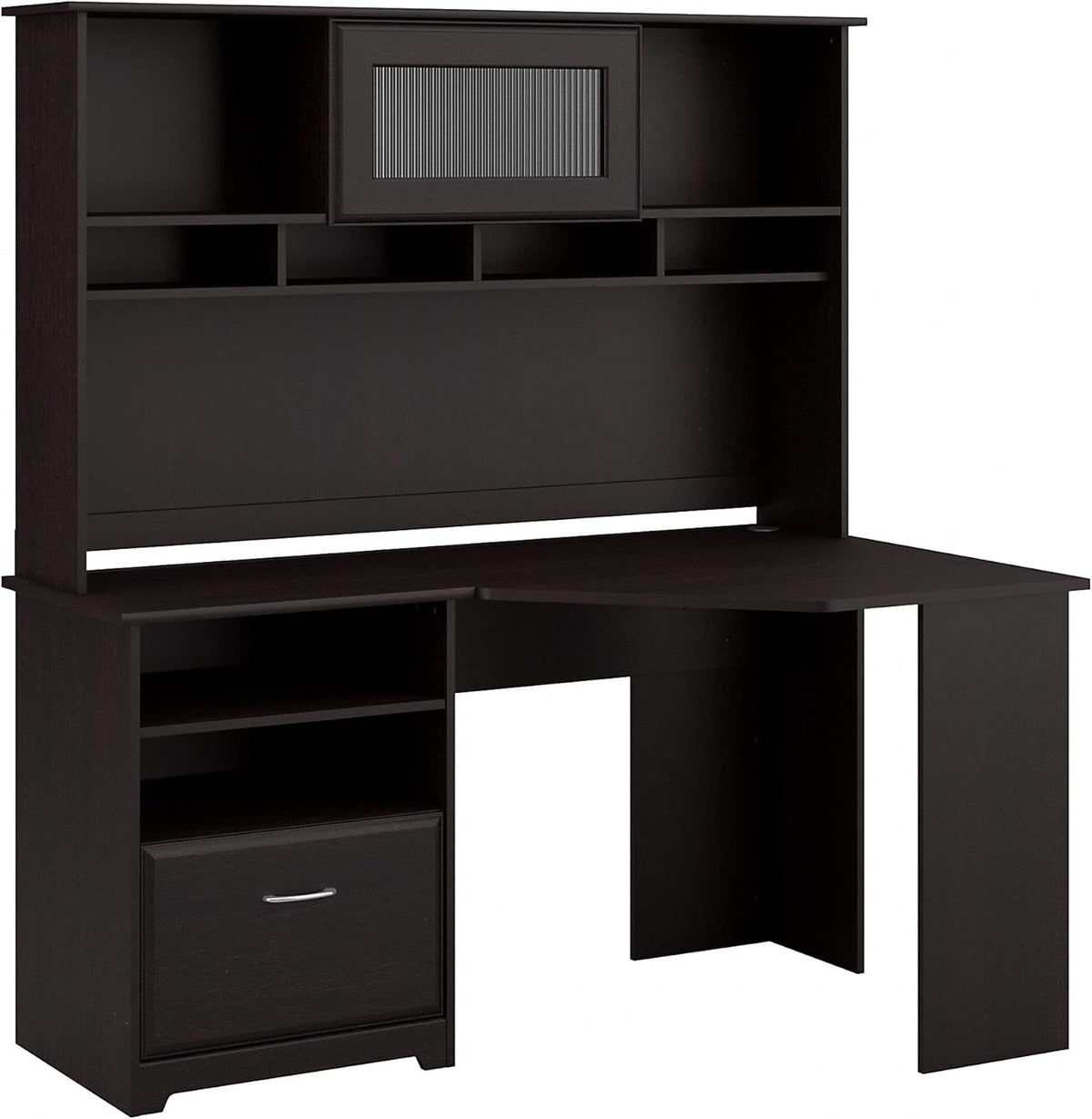 Corner Desk with Hutch, 60W, Linen White Oak X659783