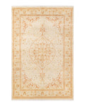 One-of-a-Kind Hand-Knotted Ivory Area Rug, 6' 3" x 9' 4" V663558