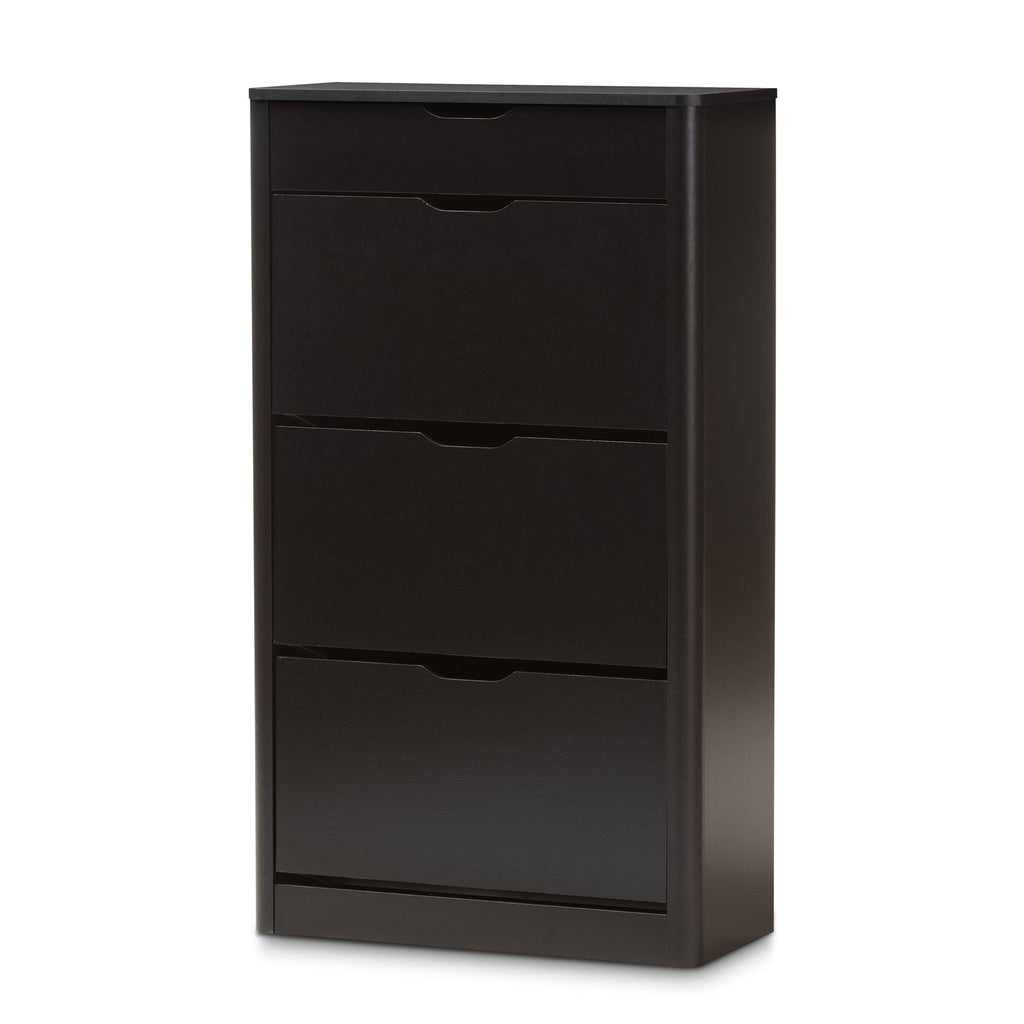 Black Wood Storage Cabinet Q193