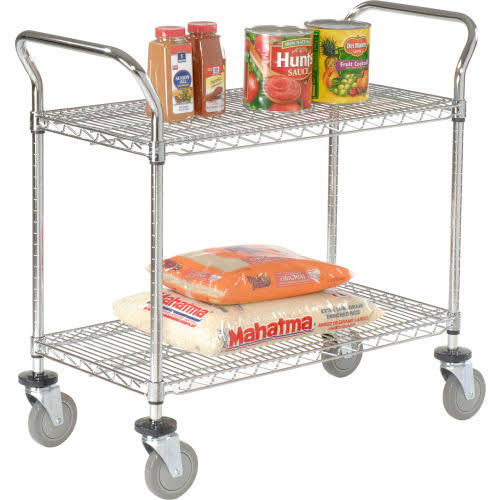 Chrome 2 Shelf Utility Cart B61906
