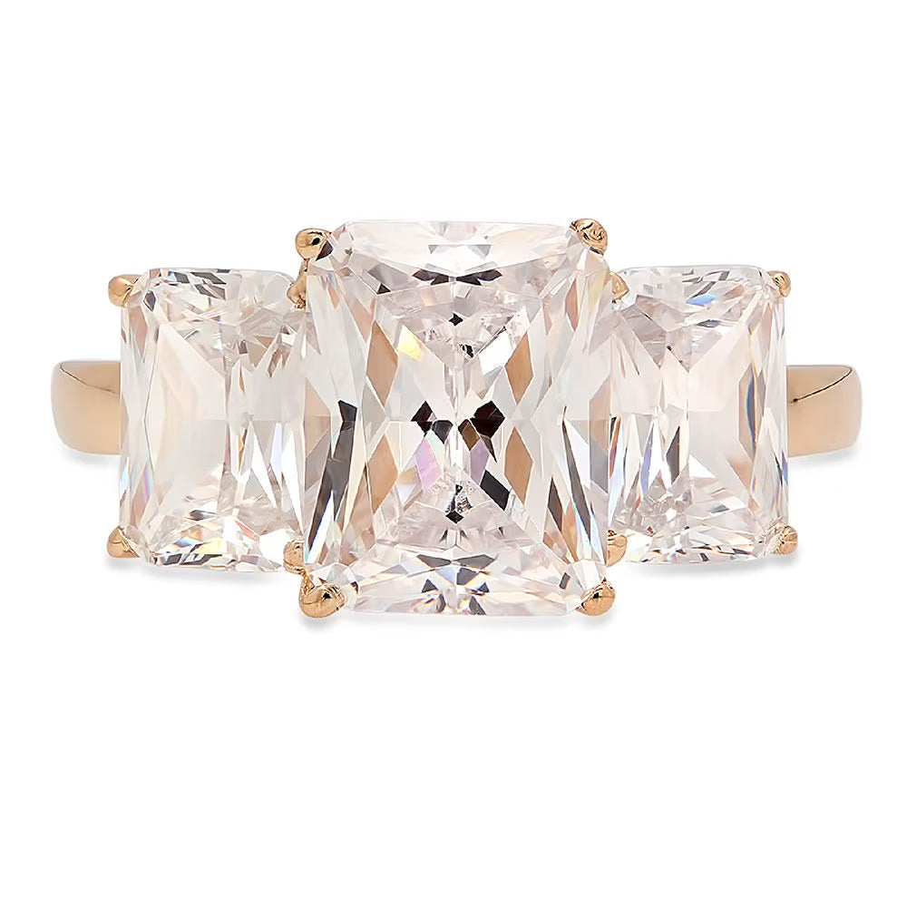 14K Yellow Gold Three-Stone Diamond Engagement Ring M2469