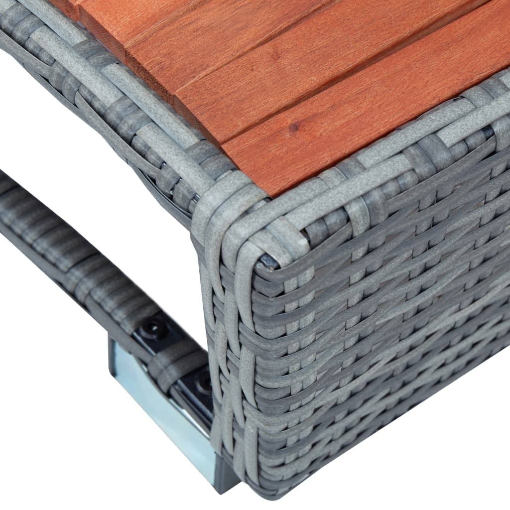 Gray Poly Rattan Spa Step E82488