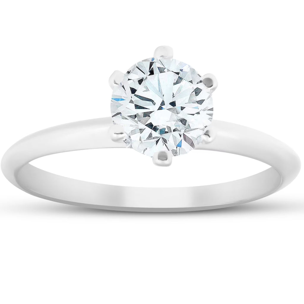 14K White Gold Diamond Engagement Ring K8918