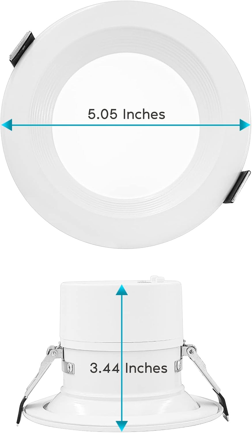 4 Inch LED Recessed Light, 3 Color Selectable 3000K-5000K, 6 Pack N24921
