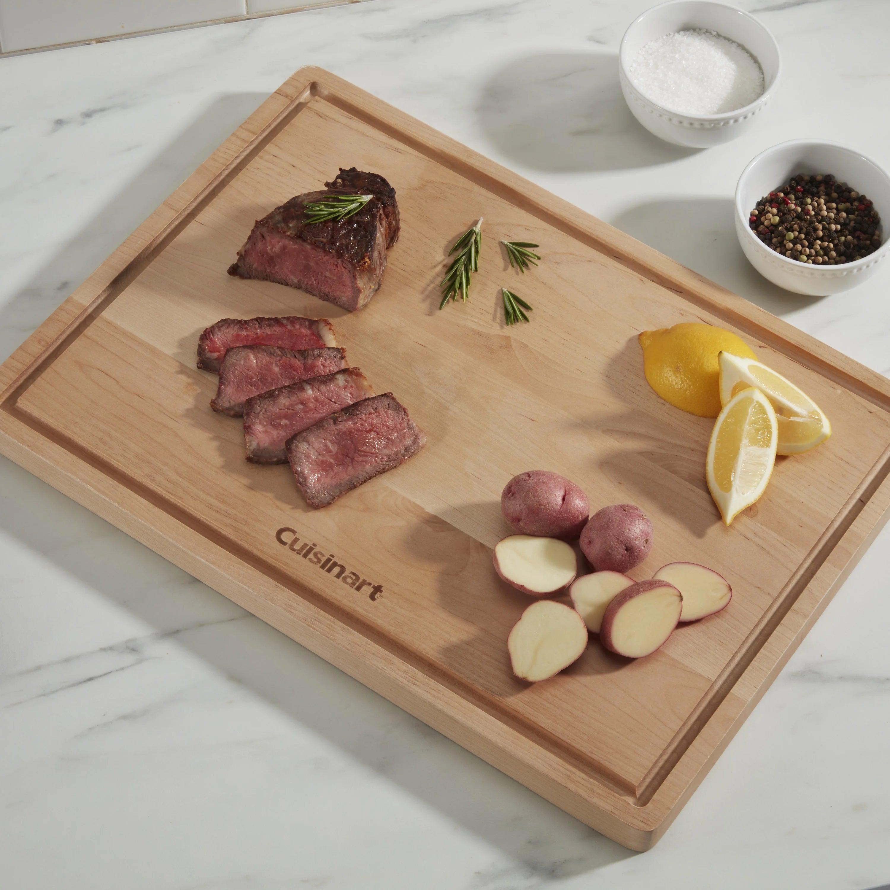 17” Reversible Maple Wood Cutting Board C9487