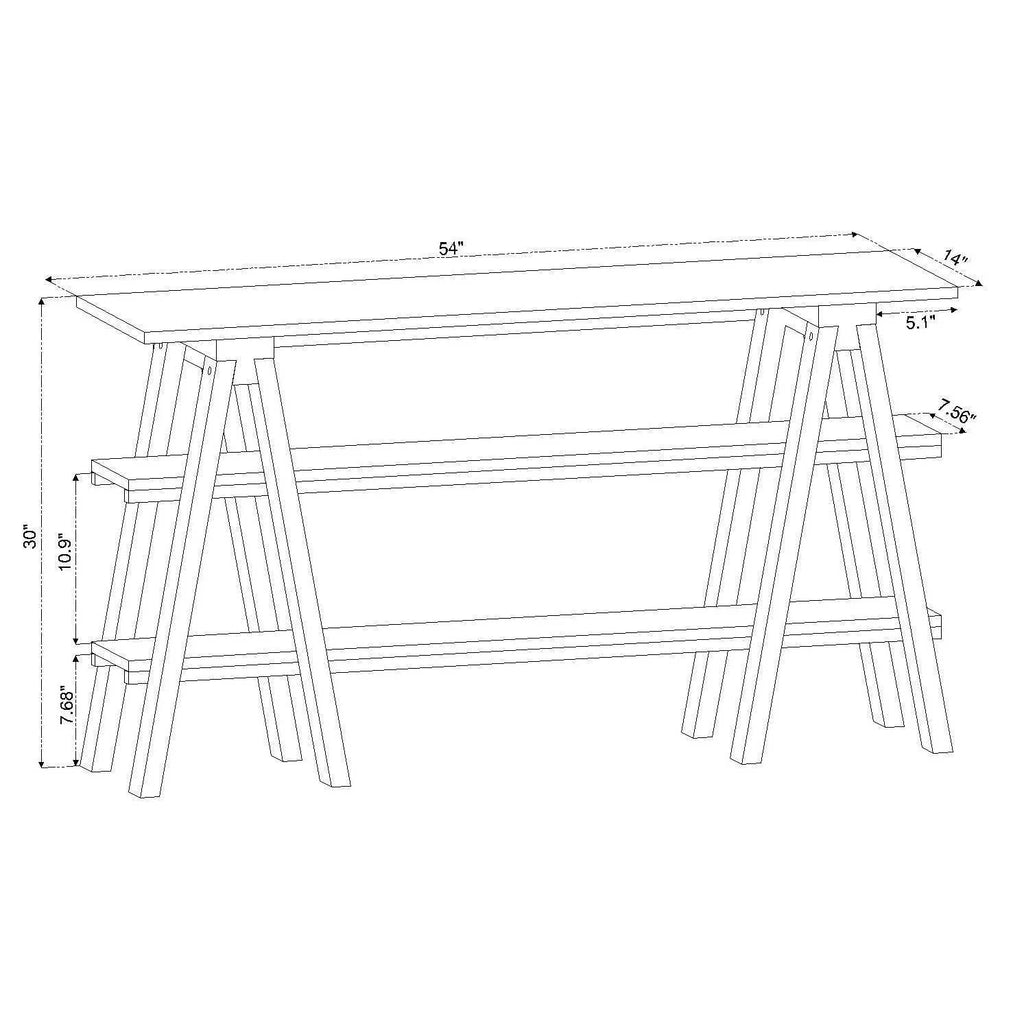 Natural Wooden Horizontal Bookshelf A738855