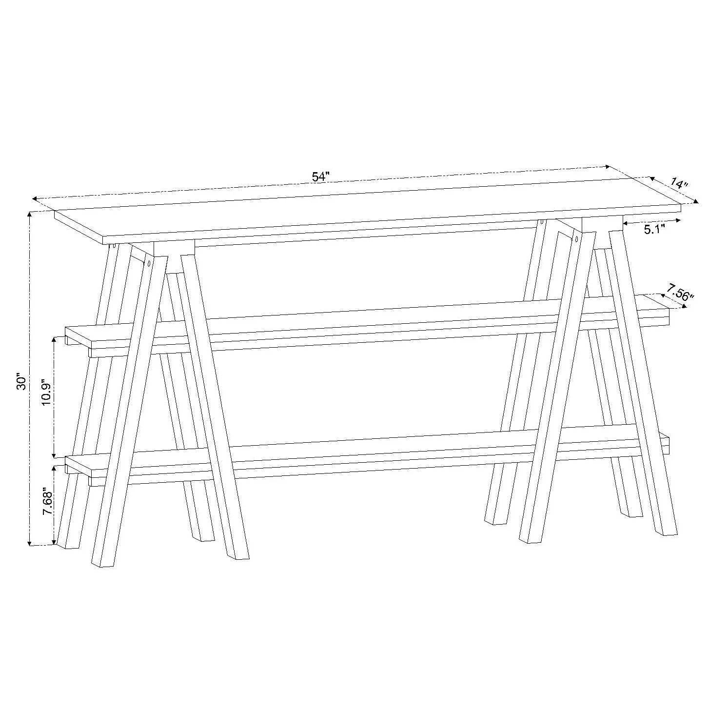 Natural Wooden Horizontal Bookshelf A738855
