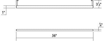 Bright Satin Aluminum LED Indirect Wall Bar I603359