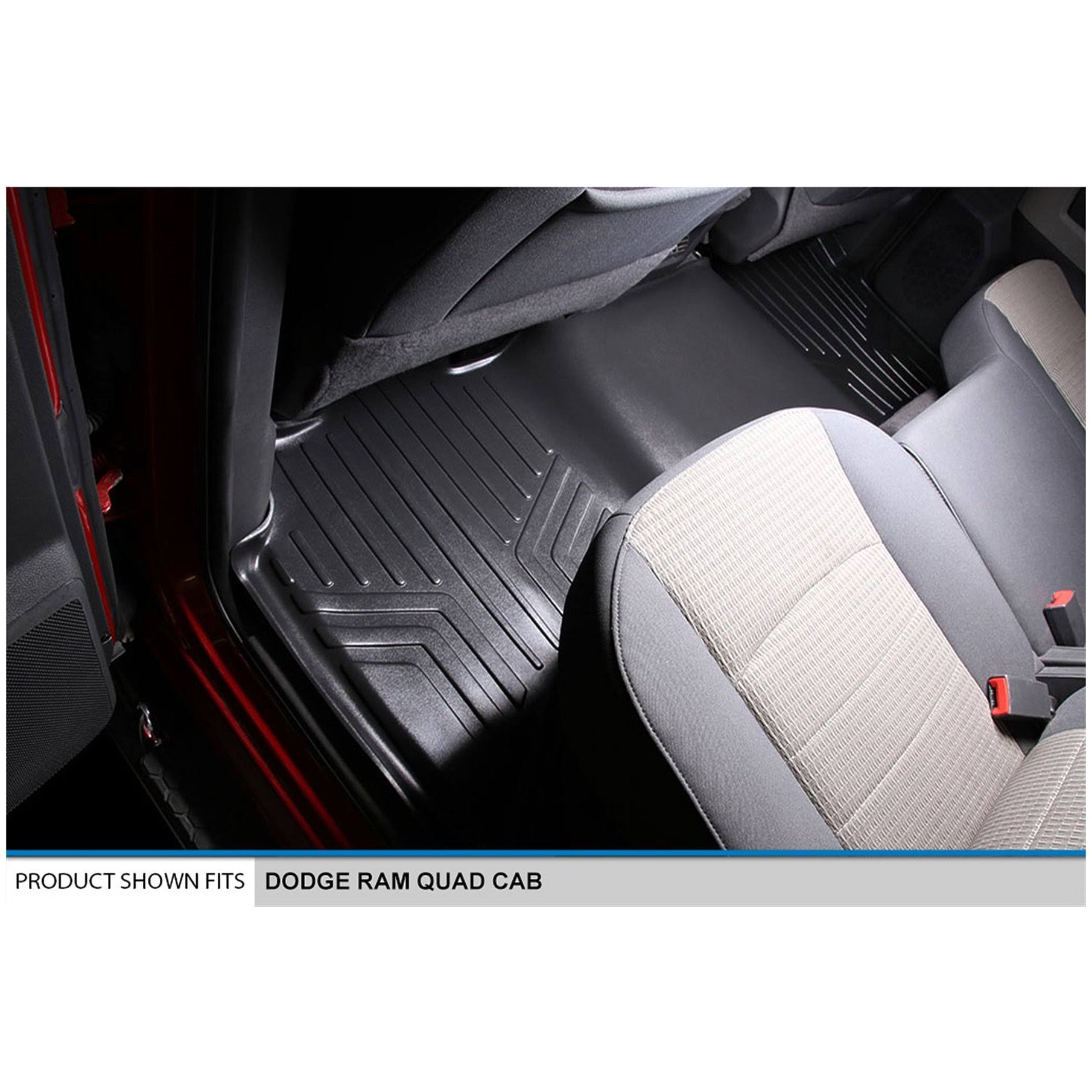 Black Second Row Floor Mats Liner V40496