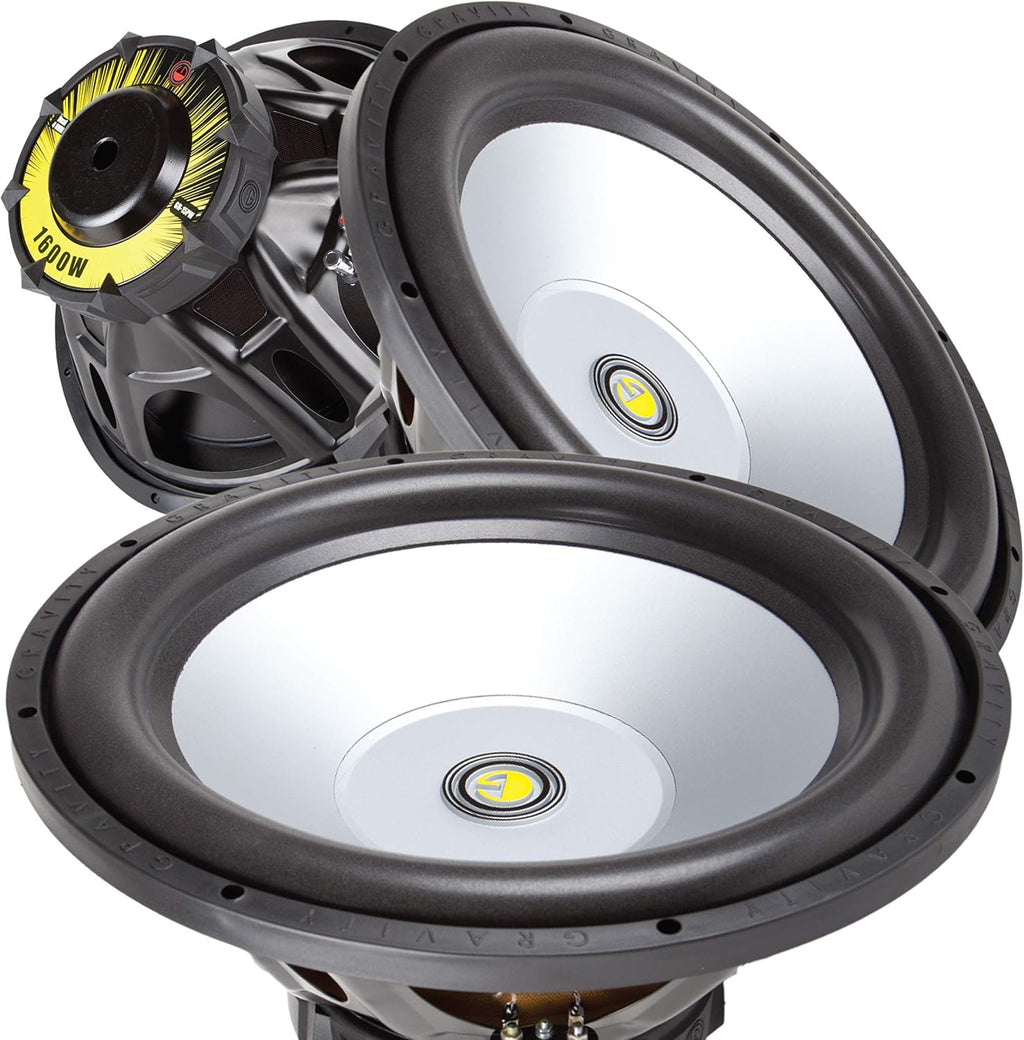 Pair of 15 Inches Car Audio Subwoofer 3200 Watts Peak Power Dual Voice Configuration 4 Ohm H78929