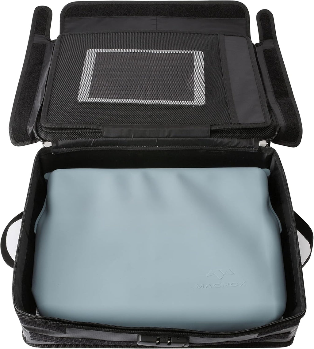 Fireproof Document Organizer Bag with Lock, 3-Layer File Storage Box, Waterproof File Holder, 17.5 x 13 x 5” K560