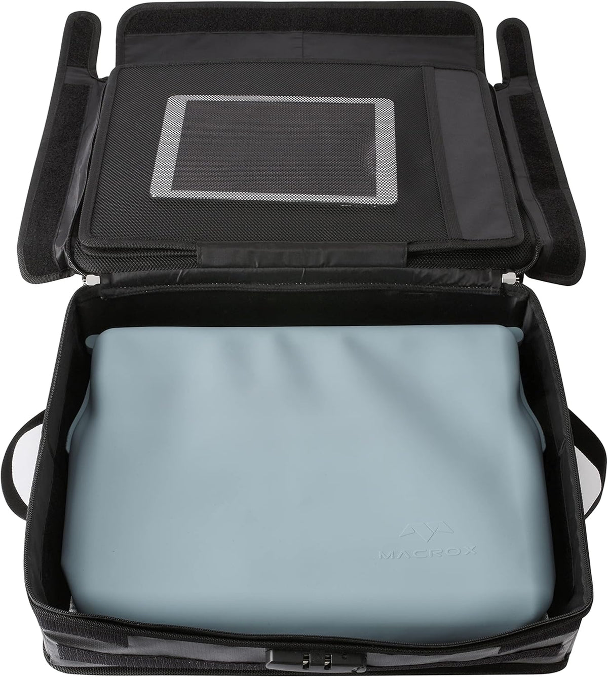 Fireproof Document Organizer Bag with Lock, 3-Layer File Storage Box, Waterproof File Holder, 17.5 x 13 x 5” K560
