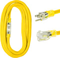 Yellow 25 Ft Heavy Duty Outdoor Extension Cord H241