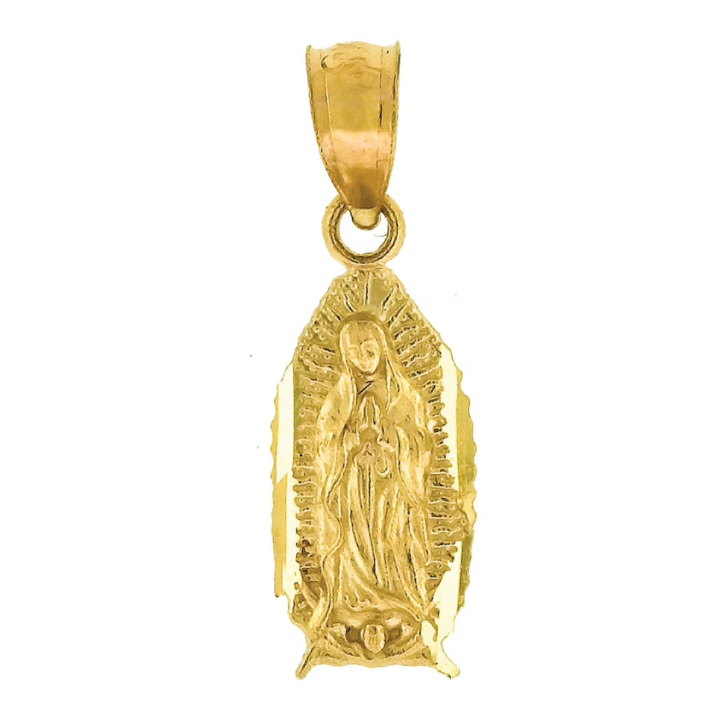 10k Gold Religious Charm Pendant Necklace R943