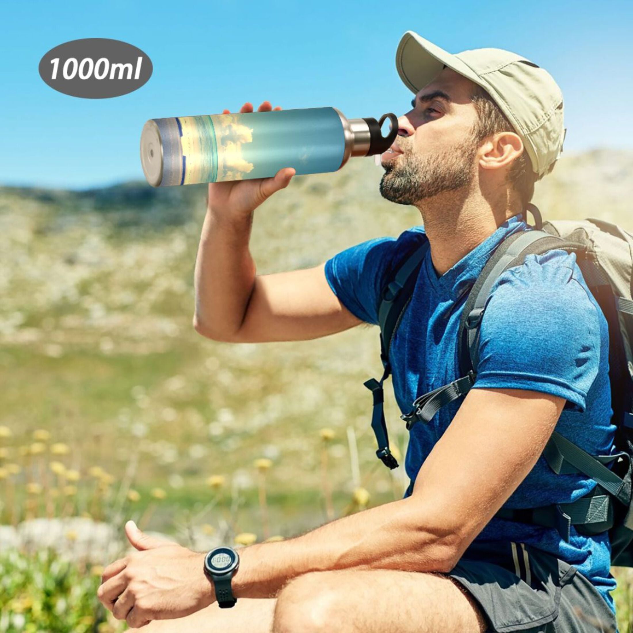 Insulated Stainless Steel Water Bottle with Straw Lid 20 oz C9815